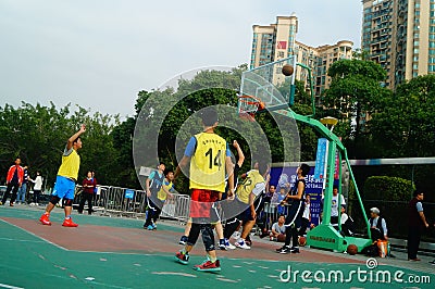 Shenzhen Hongkong youth basketball Carnival activities Editorial Stock Photo