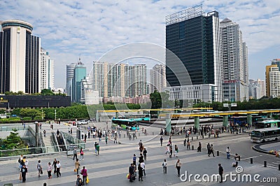 Shenzhen railway station square Editorial Stock Photo