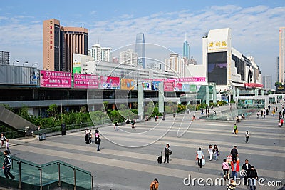 Shenzhen railway station square Editorial Stock Photo