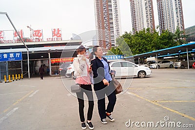 ShenZhen Railway Station west landscape Editorial Stock Photo