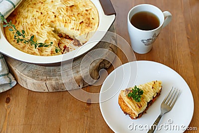 Shepards Pie With A Fork Stock Photo