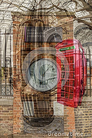 Shepherd Gate Clockat at the Royal Observatory in Greenwich, London, UK Editorial Stock Photo