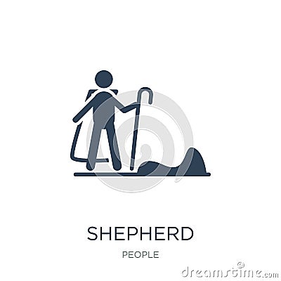 shepherd icon in trendy design style. shepherd icon isolated on white background. shepherd vector icon simple and modern flat Vector Illustration