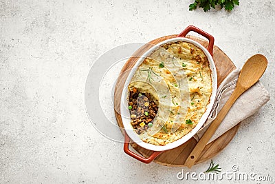 Shepherd`s Pie Stock Photo