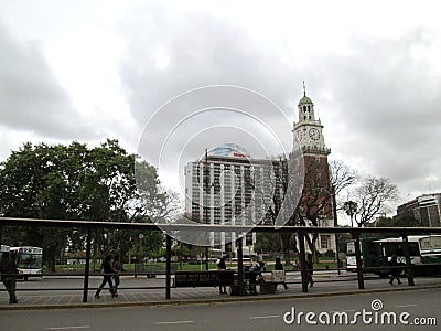 Sheraton Hotel and Sheraton Hotel and Torre de los Ingleses in Retiro Buenos Aires Argentina Editorial Stock Photo