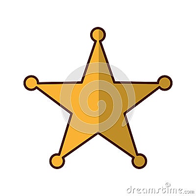 Sherif star medal icon Vector Illustration