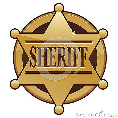 Sheriff Badge Icon Vector Illustration