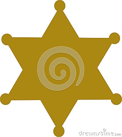 Sheriff badge star Vector Illustration