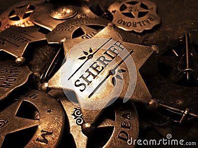 Sheriff's Badge Tin Star Law Enforcement Stock Photo