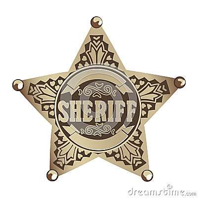 Sheriff star Vector Illustration