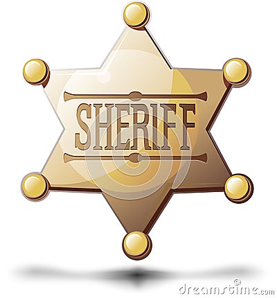 Sheriff Star Vector Illustration