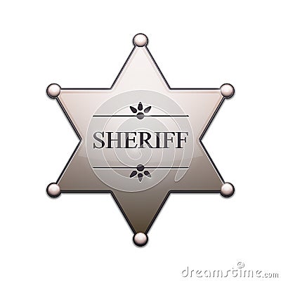 Sheriff Star Vector Illustration