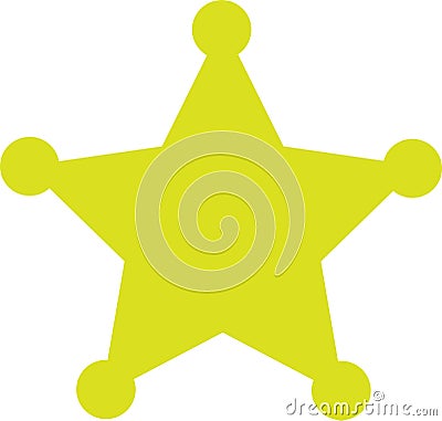 Sheriff Star Stock Photo