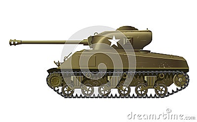 Sherman tank Stock Photo