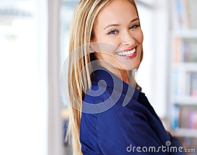 Shes one stylish professional. well dressed woman looking at the camera. Stock Photo