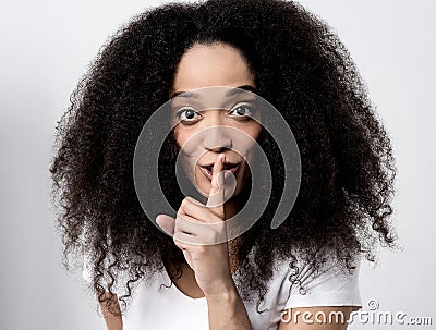 Shhh... silence please! Stock Photo