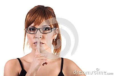 Shhhhh - keep silence Stock Photo