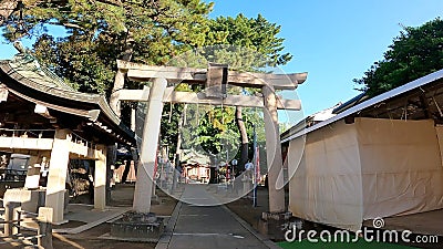 Shibamata Hachiman Shrine in Shibamata, Katsushika Ward, Tokyo, Japan Editorial Stock Photo