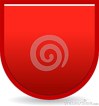 Shield badge red Cartoon Illustration