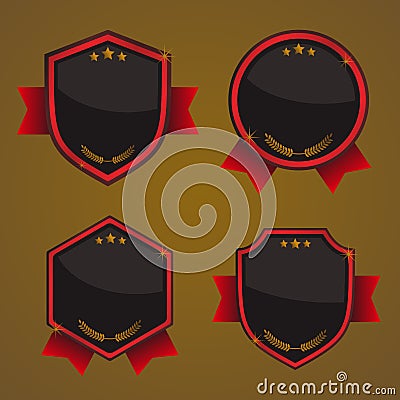 Shield, Badges Vector Stock Photo