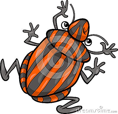 Shield bug insect cartoon character Vector Illustration