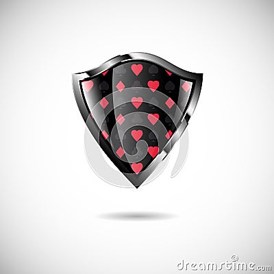 Shield cards Vector Illustration