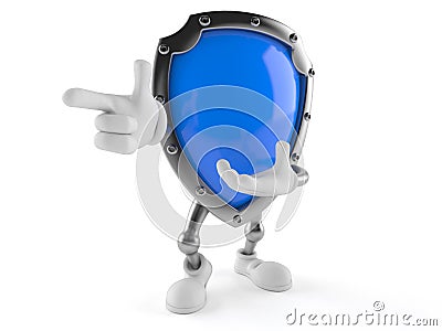 Shield character Stock Photo