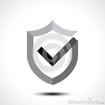 Shield check mark logo icon design template element Vector Illustration