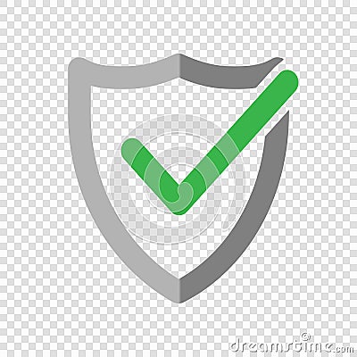 Shield check mark logo icon Vector Illustration