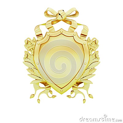 Shield. 3d isolated Stock Photo