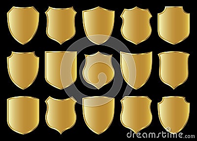 Shield design set Vector Illustration