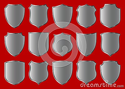 Shield design set Vector Illustration