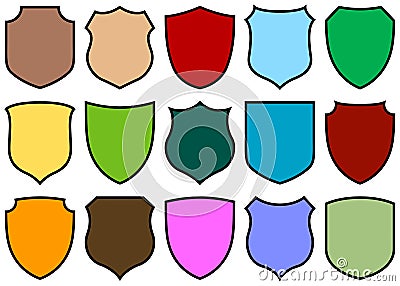 Shield design set Vector Illustration