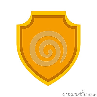 Shield emblem isolated icon Vector Illustration