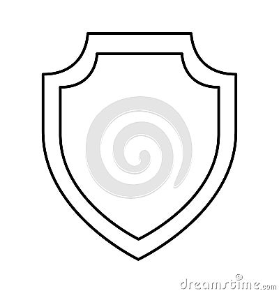 Shield emblem isolated icon Vector Illustration