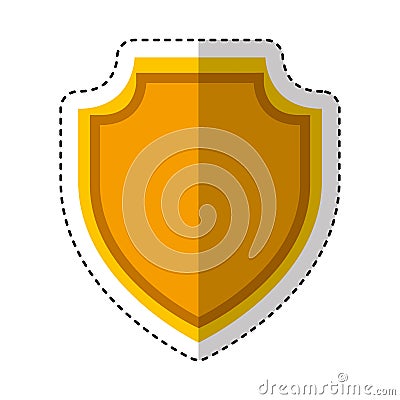 Shield emblem isolated icon Vector Illustration