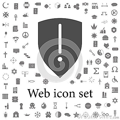 shield exclamation mark icon. web icons universal set for web and mobile Stock Photo
