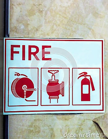 Shield of fire safety Stock Photo