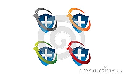 Shield Health Logo Vector Illustration