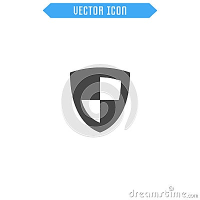 Shield icon flat. Protection icon. Vector sign symbol. Vector Illustration