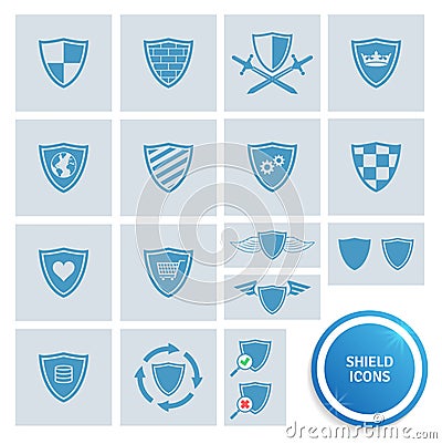 Shield icons Vector Illustration