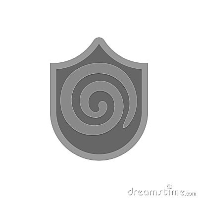 Shield isolated. Knights iron Protection. Vector illustration Vector Illustration