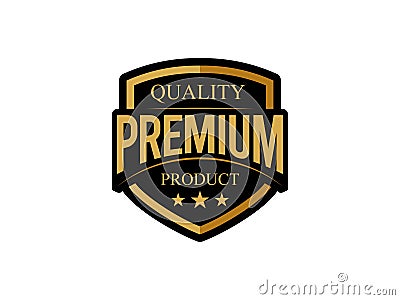 shield Label badge Premium quality product medals. Realistic Flat labels - badges, premium quality guaranted. icons isolated Vector Illustration