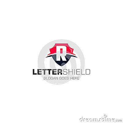 Shield and Letter R Logo Templates Vector Illustration