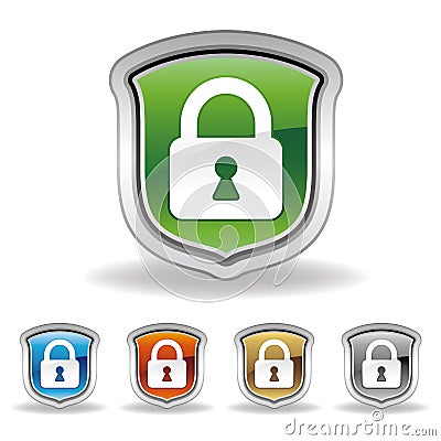 shield and lock icon Vector Illustration