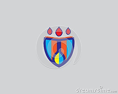 Shield oil logo Vector Illustration