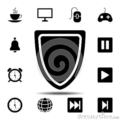 shield, screen, guard, baffle, shell, gate icon. Simple glyph vector element of web, minimalistic icons set for UI and UX, website Stock Photo