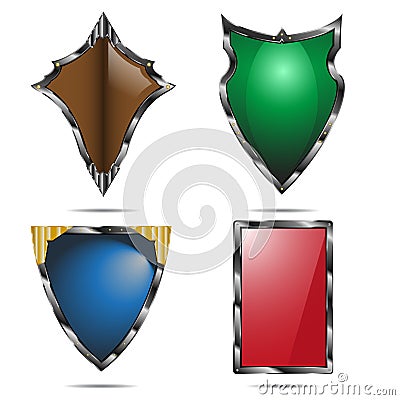 Shield set Vector Illustration