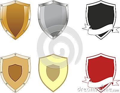 Shield shapes Vector Illustration