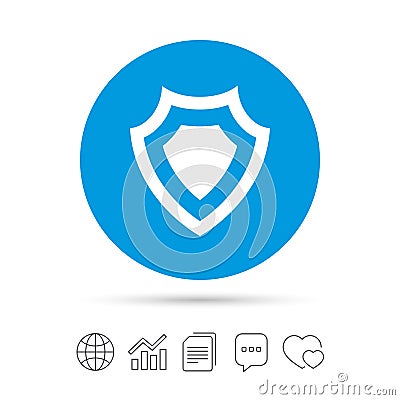 Shield sign icon. Protection symbol. Vector Illustration